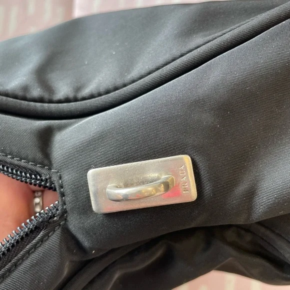 Prada Nylon Vela Nero Small Tote Bag with  Lock Black - Picture 10 of 16